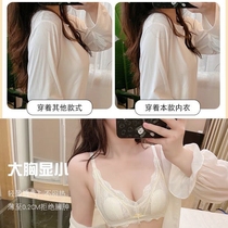 Student lingerie female high school student breasts large and small summer without steel ring ultra-thin and small breasts gathered to collect auxiliary milk drooping