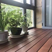 Balcony Ground Paving Pinewood Lattice Embalming Wood Floor Self-Paving Splicing Outdoor Terrace Garden Solid Wood Ground Outdoor