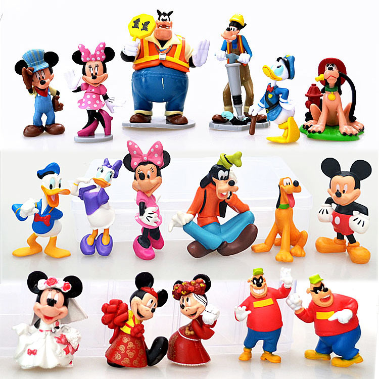 Mickey Mouse House of Wonders Minnie Mickey Mouse Goofy Daisy Dolls Figurines Baking Cake Decorations Toys