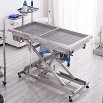 Pet Surgery Bench Stainless Steel Animal Surgery Bed Hydraulic Lifting Operation Table Electric Thermostatic Treatment Desk Hospital