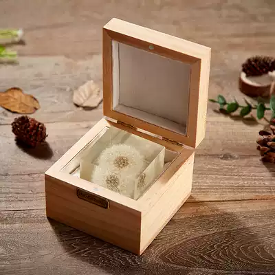 Dandelion scale plant real flower specimen creative cube decoration to send male and female friends teacher birthday gift lettering