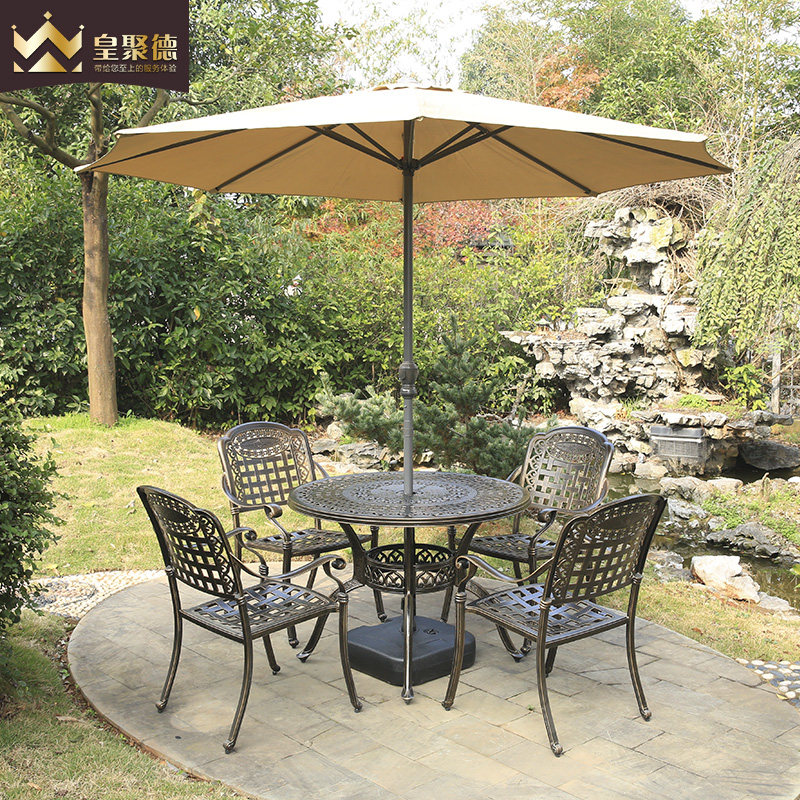 Outdoor parasol Outdoor courtyard Open-air balcony parasol Small villa garden Household terrace umbrella Middle column umbrella