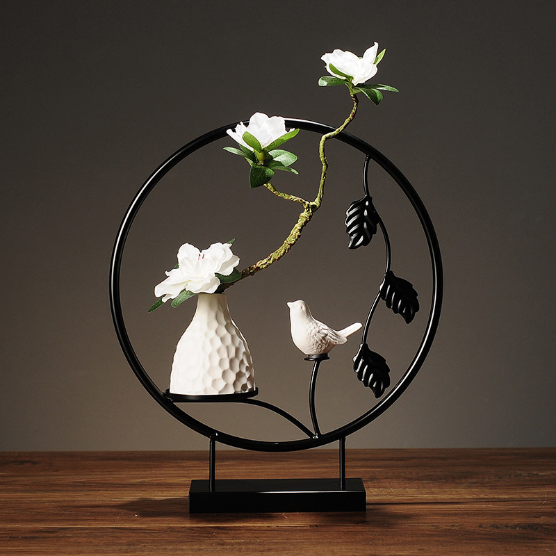 New Chinese Zen TV Cabinet Dining Table Coffee Table Decorations Creative Living Room Entrance Wine Cabinet Home Decorations Office