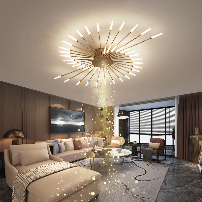Nordic living room lamp creative personality molecular lamp bedroom lamp ceiling lamp three room two Hall whole house combination package lamp