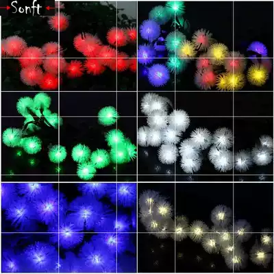 6 Colors 5m 20 LEDs Solar String Light Chuzzle Style Lamp Ch