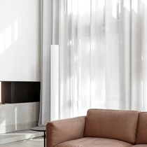 White yarn chiffon curtain modern simple Nordic white semi-shading living room bay window curtain screen balcony partition yarn