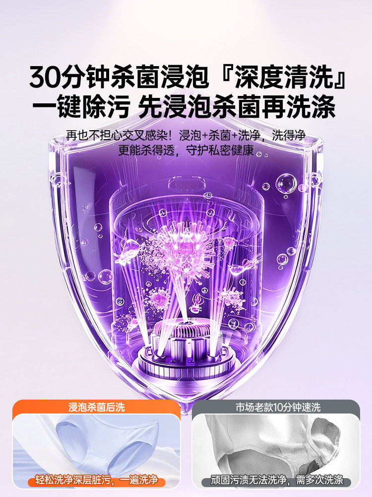 Underwear Washing Machine, Mini Washing Machine for Washing Socks, Fully Automatic Small Sock Washing Machine, Underwear Cleaning Machine