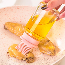 Oil brush with bottle One-piece household artifact High temperature kitchen silicone brush oil brush Pancake oil bottle set