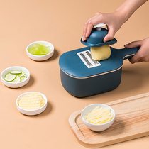 Wire brush wire cutter Household shredded potato artifact Vegetable cutting multi-function slicing Kitchen supplies Grater with hand guard
