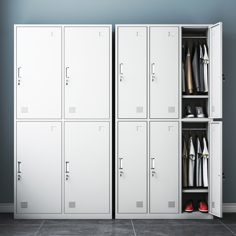 Locker staff storage cabinet iron bathroom storage cabinet with lock steel gym six-nine door factory shoe cabinet