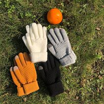 Touch screen plus velvet gloves female autumn winter Korean version cartoon cute gloves warm and thickened bike for men and women lovers gloves