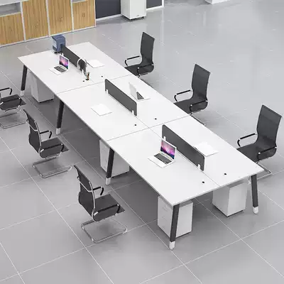Staff desk and chair combination computer desk office staff four, four, six, six, eight, 8 people working position simple and modern