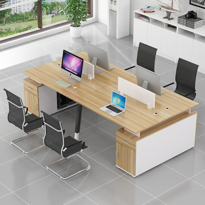 Desk Chair Composition Brief Staff Computer Desk 4 6 Persons Booth Office Staff Table