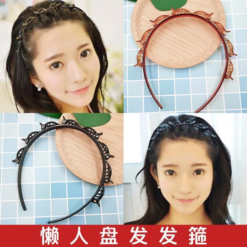 Douyin same style hair hoop multi-layer hollow braided hair hoop Japan and South Korea new style hairpin hairpin hair accessories headdress double