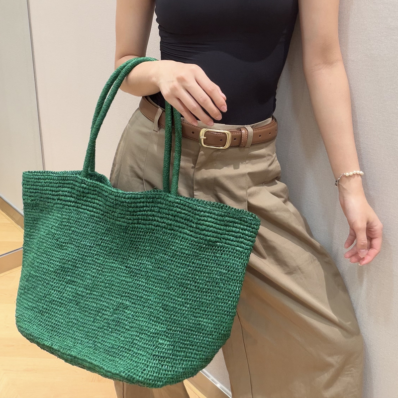 Raffia Hand-Woven Tote Bag for Women, Large Capacity, 2026 Summer Casual Versatile Vacation Style Shoulder Beach Bag Raffia Hand-Woven Tote Bag for Women, Large Capacity, 2026 Summer Casual Versatile Vacation Style Shoulder Beach Bag