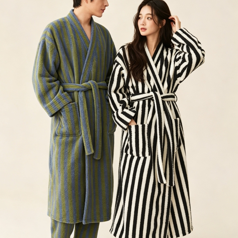 Thick Long Bathrobe for Men, Winter 2026 Model, Can Be Worn Outside, Loose Fit, Large Size Bathrobe for Women, Couple's Sleepwear, Men's Morning Robe Style Thick Long Bathrobe for Men, Winter 2026 Model, Can Be Worn Outside, Loose Fit, Large Size Bathrobe for Women, Couple's Sleepwear, Men's Morning Robe Style
