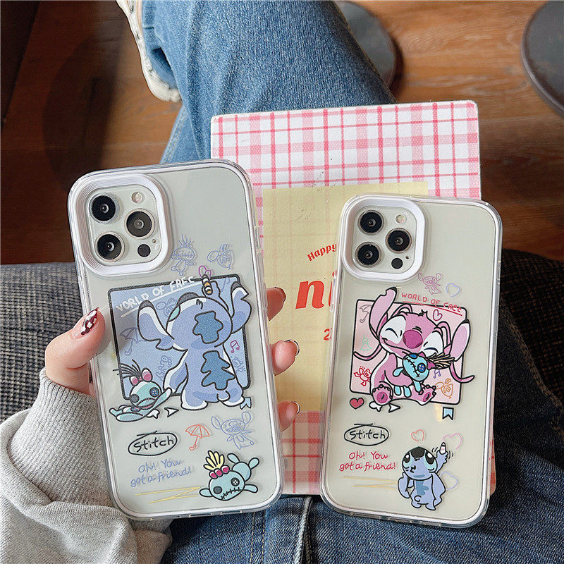 Cartoon Transparent History Apply iPhone13 12promax Apple 11 Mobile Phone Protection Shell Xs Xr New Xsmax Mesh Red 7p Full Package 8plus Anti-Fall