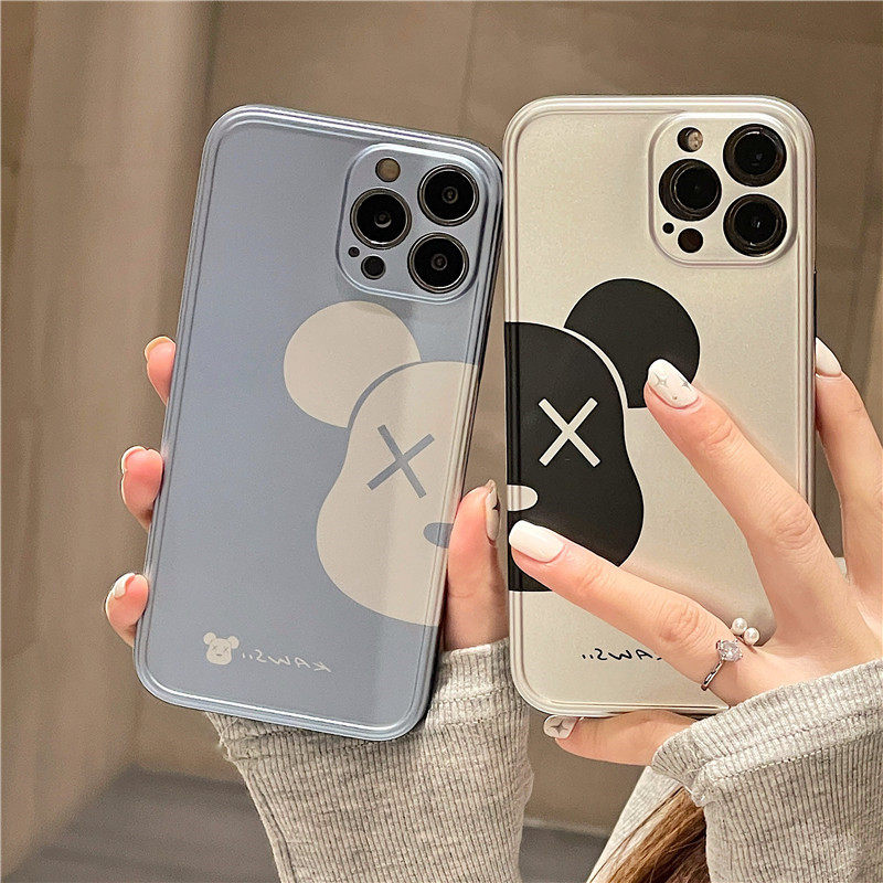 Tide Card Cartoon Plated Violent Bear Apply iphone13promax Apple 12 Phone Protection Shell 11 New Xs Female Xr Couple 7 8plus Soft Silicone Cover 13pr