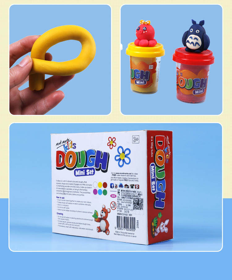 Пластилин 蒙玛特彩泥儿童橡皮泥幼儿超轻食品无味级幼儿园粘土宝宝轻泥黏土