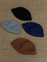 Qixin Yunyi winter knitted hat dome three-dimensional yarn hat black gray navy blue earthy yellow