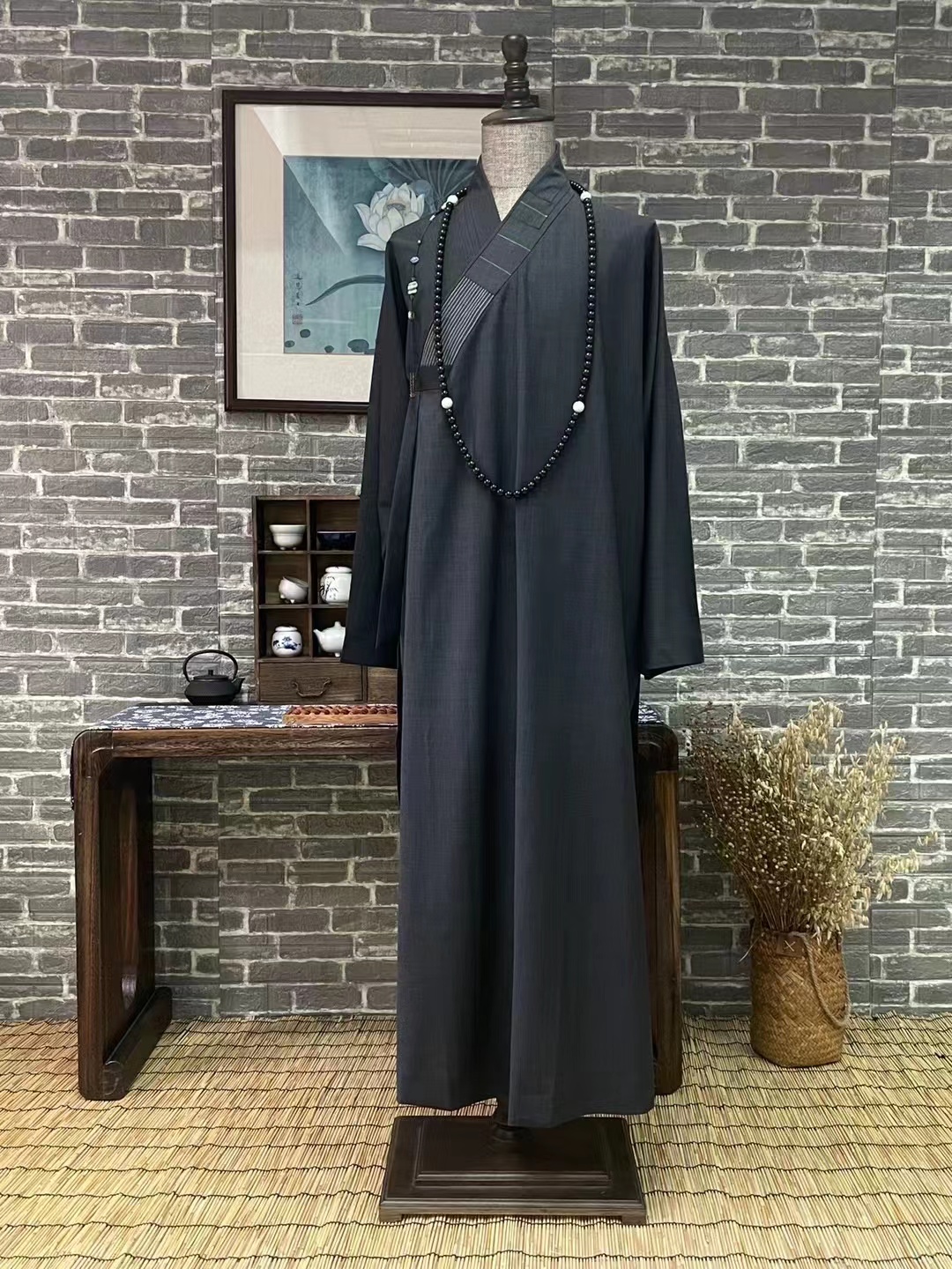 Shelter Cloud Clothes Spring Autumn Style Wool Dark Grey Great Mandarin Vest Danci 387-Taobao