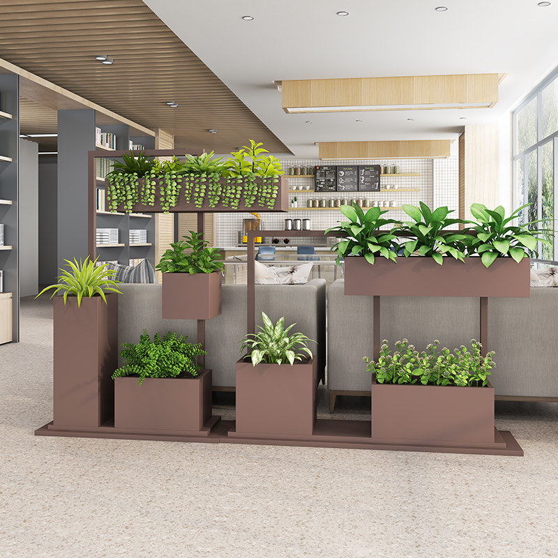 Restaurant Outdoor Creative Flower frame Secretion Outdoor Simple Iron Flower Box Flower Grooms Combined Modern Outdoor Fence