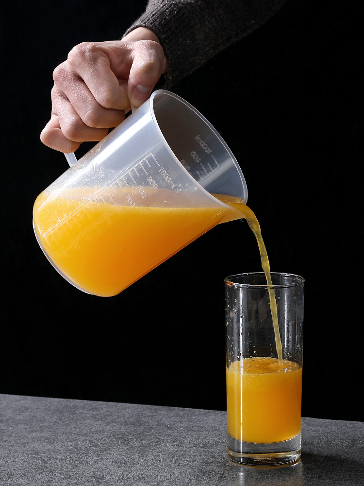 Measuring cup with scale household milk tea shop soy milk baking measuring barrel measuring cup plastic measuring cylinder small milliliter cup 1000ml