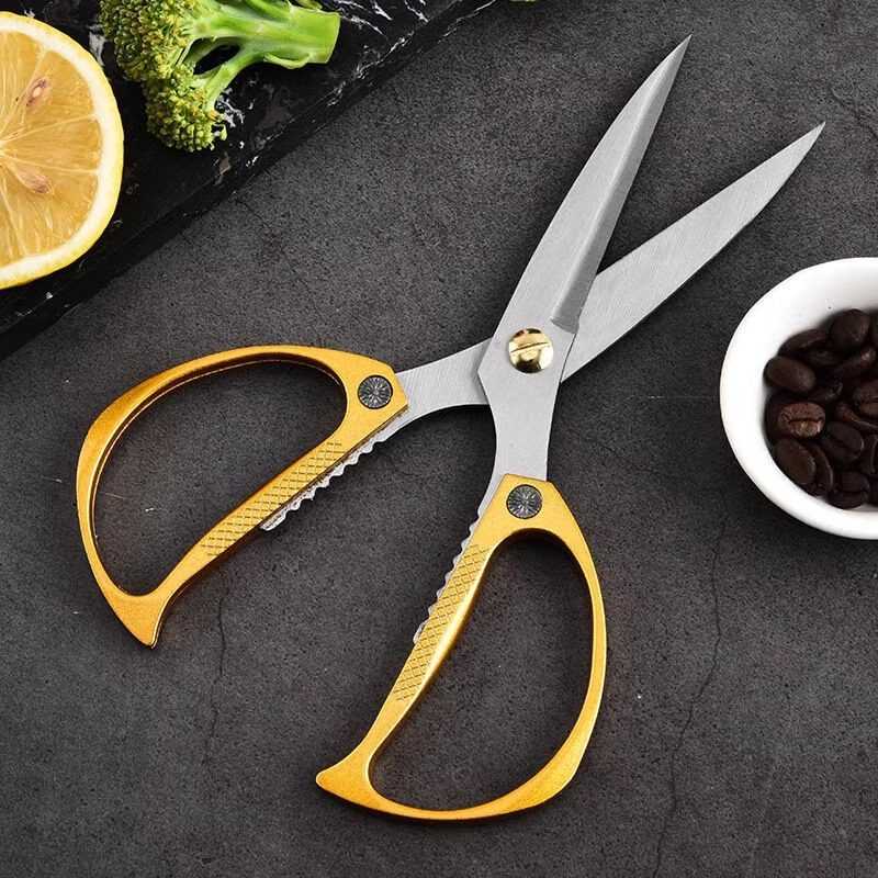 New Model 2-in-1 Stainless Steel Scissors, Sharp, for Household Crafts, Alloy, Strong, Kitchen, Chicken Bone, Daily Use, Special for Cutting Fabric
