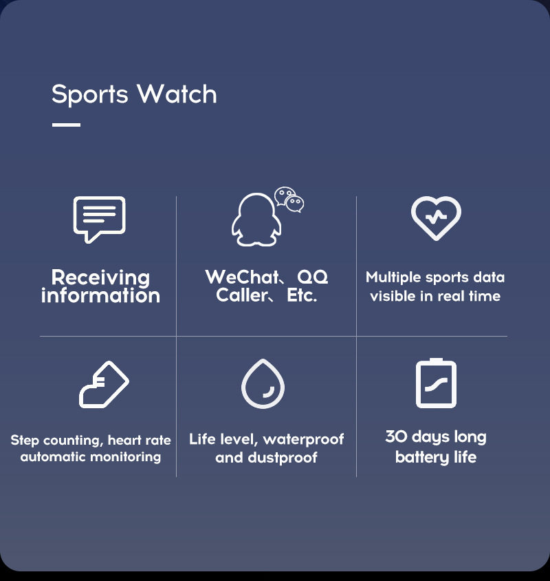Умные часы smart heart rate monitor touch watch intelligent bluetooth