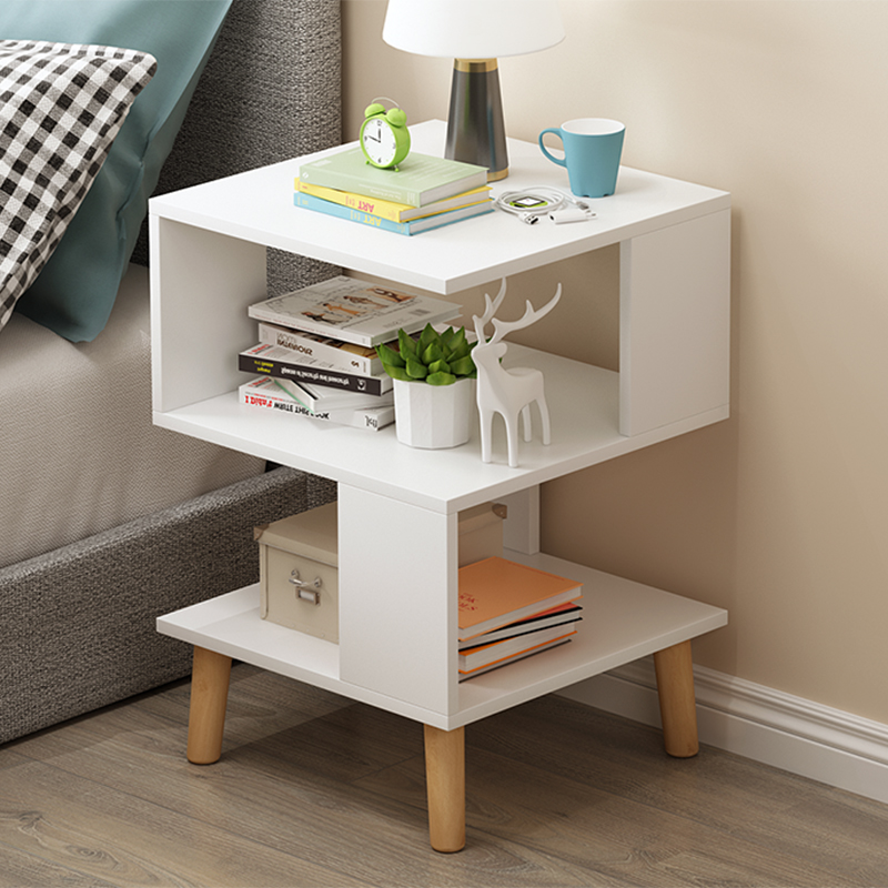 Small tea table Mini sofa side a few side cabinets small square table living-room simple for small household type home woody bedside tea table