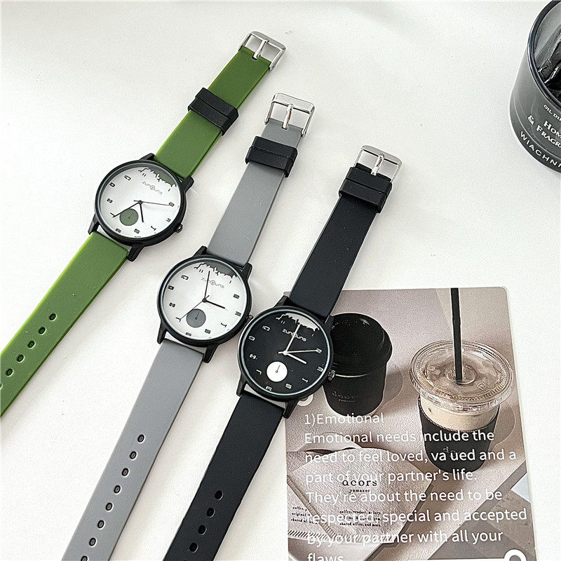 Minimalist Women's Quartz Watch With Silicone Strap For Girls_voghion.com