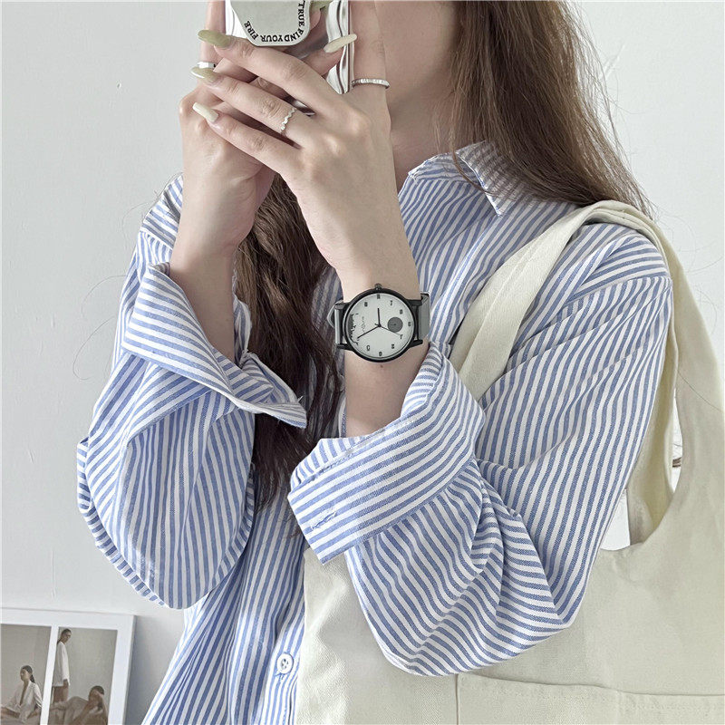 Minimalist Women's Quartz Watch With Silicone Strap For Girls_voghion.com