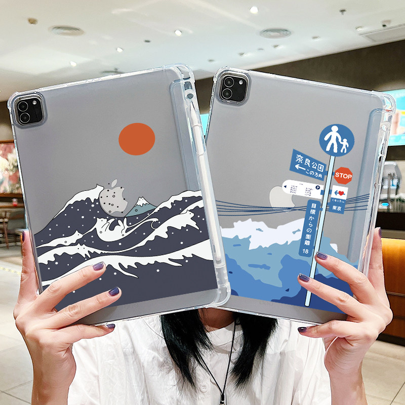 ipad2021 new protective cover tablet 2020 applicable inch case 10 2 with pen slot air5 4 apple 10 9 inch transparent ninth generation 9 simple and durable diy8 light and thin P