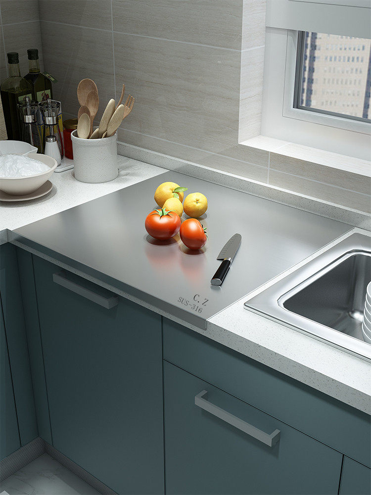 316 stainless steel cutting board Cutting board Chopping board Chopping board and panel Kneading panel Cutting board Baking kitchen household double-sided large