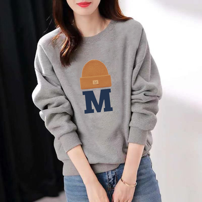 Versatile Korean-Style Long-Sleeve T-Shirt for Women, Popular in Spring and Autumn 2026, Loose-Fitting Sweatshirt with a Round Neck, Mid-Length Fashionable Top