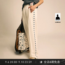 Golden Goose Womens Star Collection Stars Straight Wide-Leg Comfort Sweatpants Lounge Pants