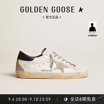 Golden Goose mens shoes Super-Star retro dirty shoes small white shoes blue tail star casual sneakers