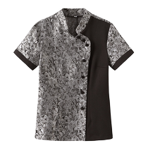Jingcheng Chinese restaurant waiter work clothes short-sleeved star hotel banquet hall hot pot restaurant catering summer suit