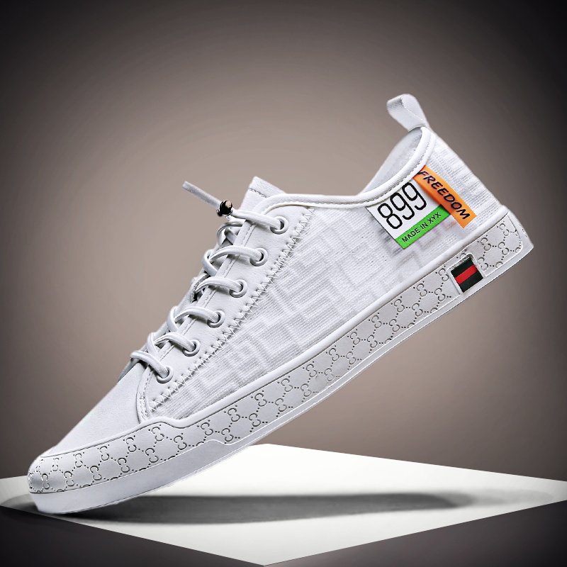 2020 Summer New Small White Breathable Shoes 100 Hitch Fashion Sneakers Trendy Personality Men's Board Shoes Han Edition Casual Shoes-Taobao