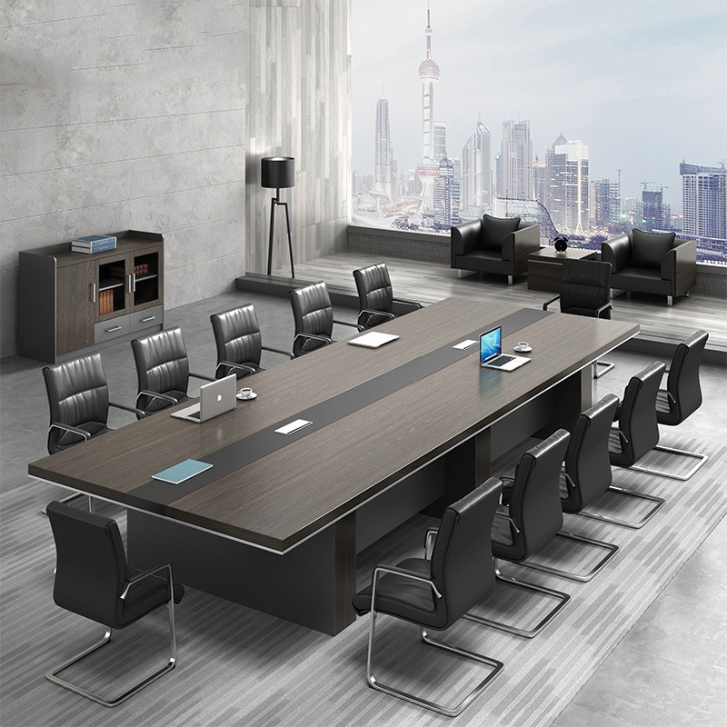 Changsha Office Furniture Large Conference Table Long Table Simple Modern Conference Room Negotiation Training Office Table and Chair Combination