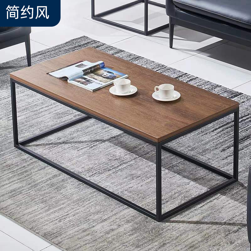 100 Rizheng modern minimalist office sofa tea table plate hardware industrial wind length tea table square tea table reception desk