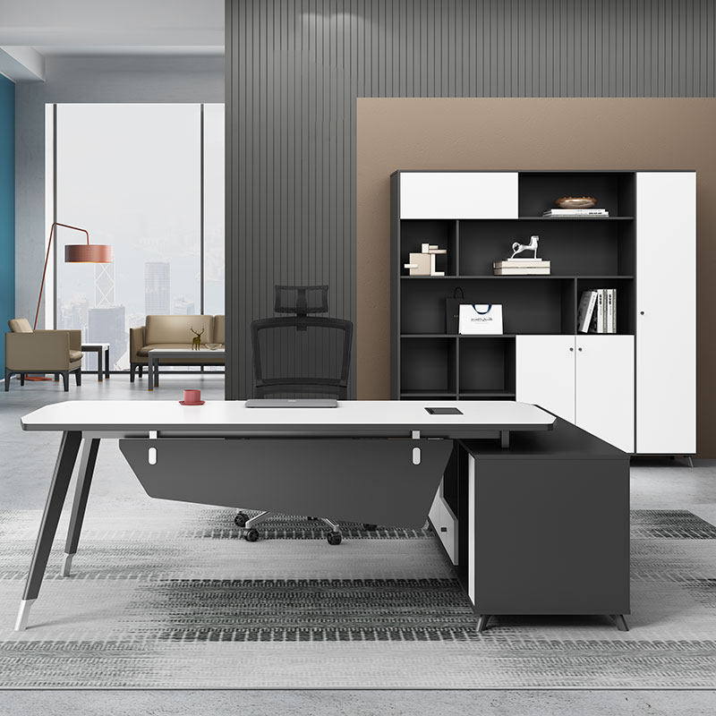 Boss table simple modern fashion white large middle class desk president supervisor manager desk boss desk chair combination