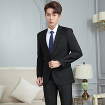 Suit suit Mens business Bodysuit New Groom West Suit Authentic Korean version Leisure college students Career three sets tooling autumn