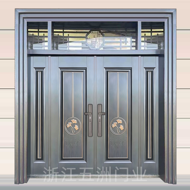 Villa Double Door 380 Stainless Steel Entrance Door Rural Self-Built House Home Entrance Door Painted Door