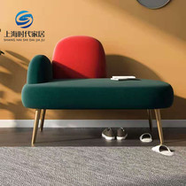 Nordic light extravagant collage Home swapped stool modern minimalist living-room cloth Sofa Long Bench Mesh Red Casual Little Sofa