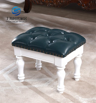 American countryside solid wood children creative short stool home living room sofa stool for changing shoes stool postmodern day brief tea table stool