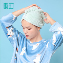  Wanning button style Baotou dry hair cap absorbent quick-drying shower cap cute solid color bath towel buckle wipe headscarf wet hair hat