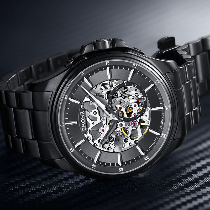 EBOHR EBOHR watch men's brand gift box classic atmospheric hollow fashion automatic mechanical men's watch 5128
