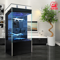 Gorgeous ultra-white glass vertical fish tank large living room floor-to-ceiling household small ecological landscaping aquarium free of water