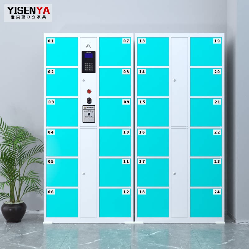 Issenia Supermarket Electronic Intelligence Disposal Cabinet Mall Swipe Fingerprint Deposit Cabinet Face Recognition Barcode Storage Cabinet